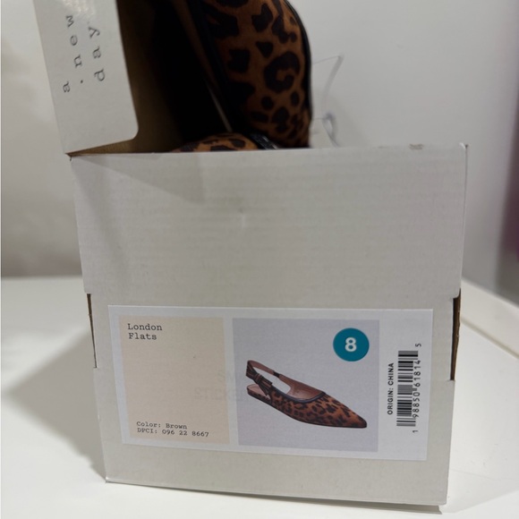 Leopard Print London Slingback Flats with Bow size 8 NWT - Picture 5 of 5